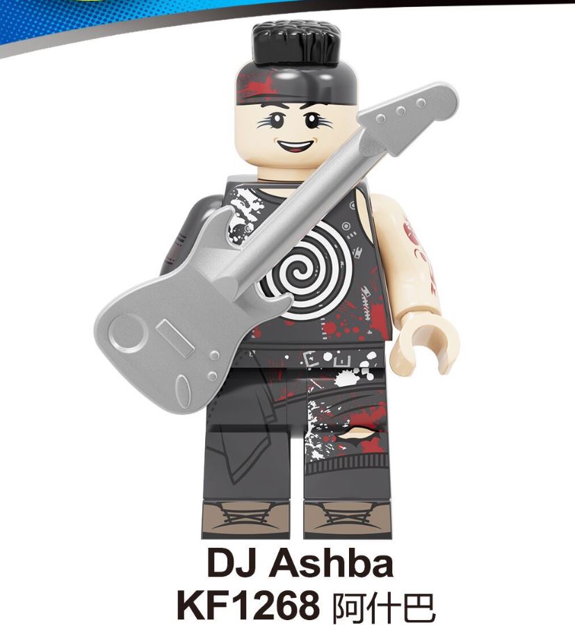 kf1268 袋装积木人偶 dj ashba 阿什巴 美国知名音乐 摇滚歌手 kf6105
